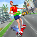 Pizza Delivery Girl Hover Board Rider APK