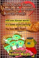 BBQ Puzzle of Korean Words Affiche