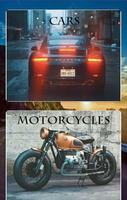 Cars and motorcycles magazines poster