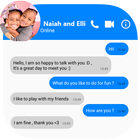 Naiah and Elli fake Chat-icoon