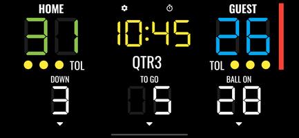 American Football Scoreboard capture d'écran 1