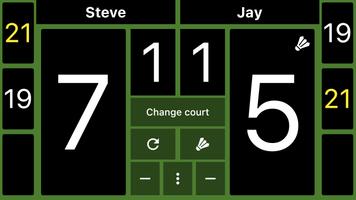 Badminton Scoreboard captura de pantalla 1