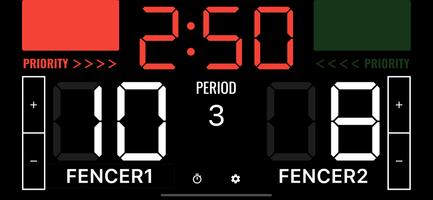 Poster Fencing Scoreboard