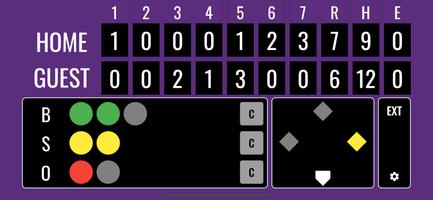 Softball Scoreboard imagem de tela 2