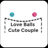Love Balls Cute Couple Affiche