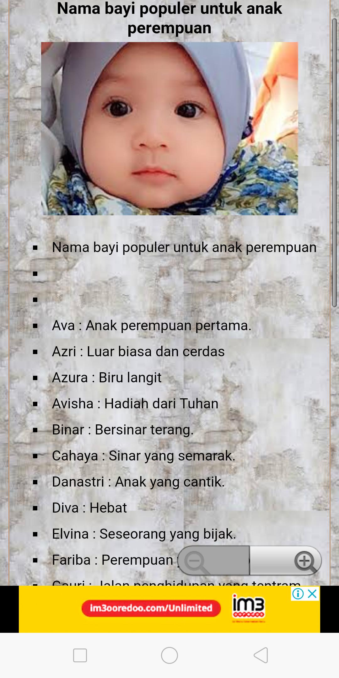 Nama Bayi Perempuan Islami 200 Pilihan Nama Anak Perempuan