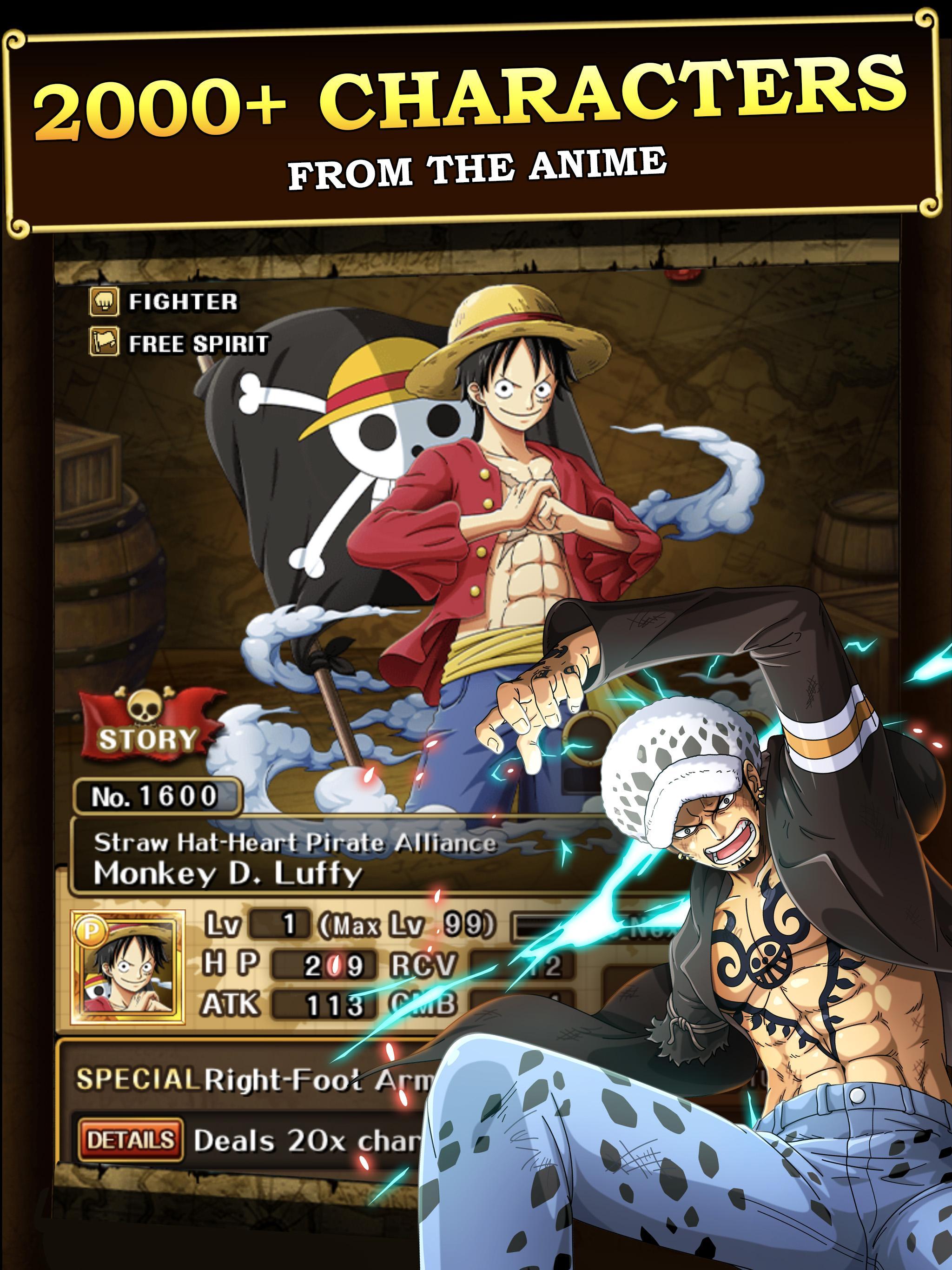 One Piece Treasure Cruise For Android Apk Download - luffy impel down roblox