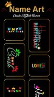Shadow Name Art Stylish Name poster