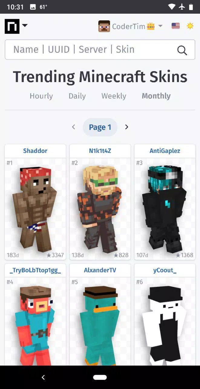 namemc  Minecraft Skins