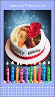 Birthday Cake with Name Photo plakat