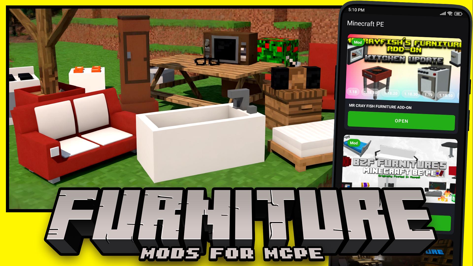 Android için Furniture mod. Minecraft mods. APK İndir - En Son Sürüm