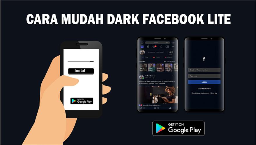 Download Cara Dark Mode FB Lite 2.0 Android APK