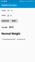 MyBMI Simple Calculator تصوير الشاشة 1