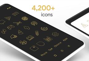Lines Gold Pro - Icon Pack syot layar 1