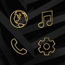 Lines Gold - Icon Pack APK