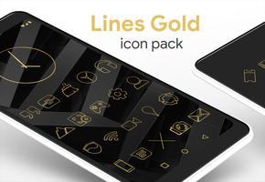 Lines Gold - Icon Pack 포스터