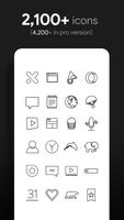 برنامه‌نما Lines Dark - Icon Pack عکس از صفحه