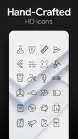 Lines Dark - Icon Pack captura de pantalla 2