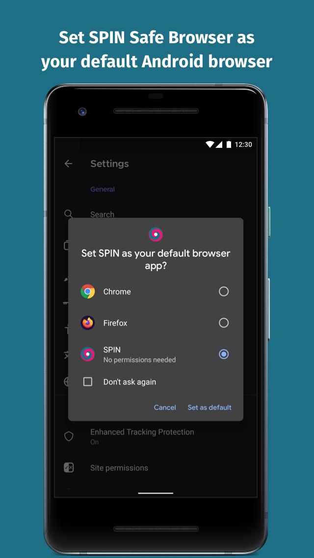 Spin safe browser. Safe browser. Android safe browsing