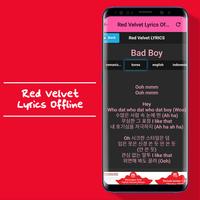 Red Velvet Lyrics (OFFLINE) स्क्रीनशॉट 2