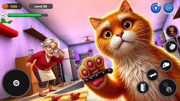 Angry Gran Vs Crazy Cat 3D постер