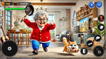 Angry Gran Vs Crazy Cat 3D скриншот 2