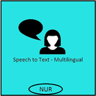 Speech to Text - English to Multiple languages icône