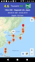 Carte des Séismes et des Tsunamis capture d'écran 1