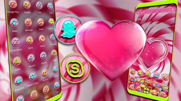 Candy Heart Theme Affiche