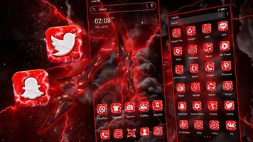 Red Thunderstorm Theme Affiche
