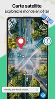 Carte GPS satellite en direct Affiche