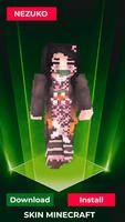 Skins Kimetsu Demon Minecraft الملصق