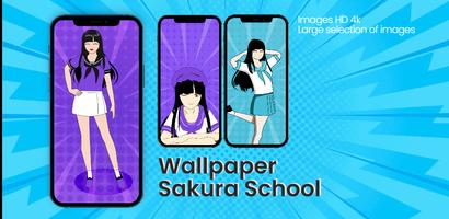 Wallpaper Sakura School Anime Affiche
