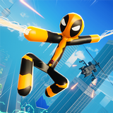 Flying Stickman Rope Hero Vice أيقونة