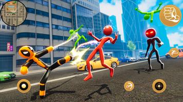Flying Stickman Rope Hero Vice स्क्रीनशॉट 2