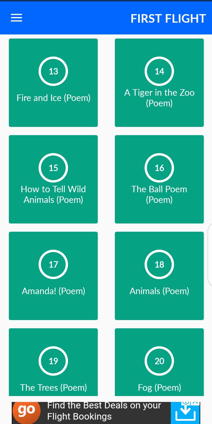 First Flight - NCERT Solution (Class - 10 English) APK pour Android Télécharger First Flight - NCERT Solution (Class - 10 English) APK pour Android Télécharger