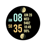 Dual Moon Watch Face