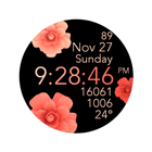 ikon Peach Flowers Watch Face