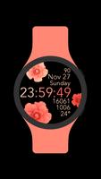 Peach Flowers Watch Face screenshot 1