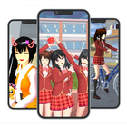 Sakura School Wallpaper HD 4K icône
