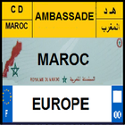 Plaque Immatriculation Ambassades Zeichen
