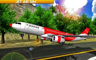 Flugzeug Jet fliegend Simulator Spiele Plakat