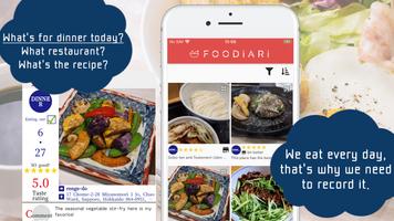 Record Diary today's meals. FOODiaRi　 الملصق