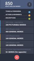 850 english words پوسٹر