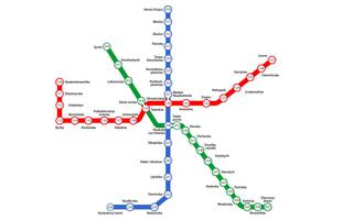 Scheme&Schedule of Kyiv metro Affiche