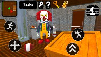 Neighbor Clown. Scary Escape Cartaz