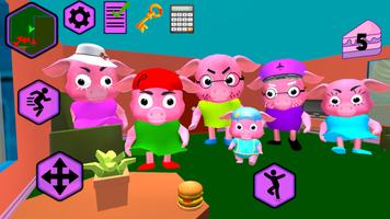 Neighbor Piggy. Obby Family Escape 3D تصوير الشاشة 1