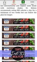 Fast 800 Diet - 7 Days Meal Plan Ekran Görüntüsü 1