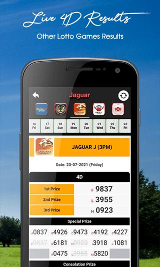 J3 3pm result Jaguar 4d