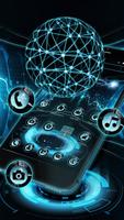Neon cyan technology theme screenshot 2